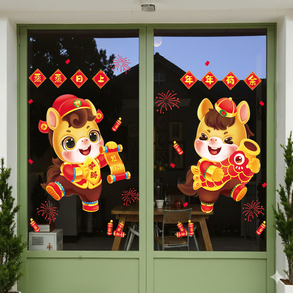 Decal Tết 2026 Hít Tĩnh Điện Bé Tuổi Thìn Cầm Câu Đối – Trang Trí Cửa Kính Cao Cấp MingDecor - Hình ảnh 4