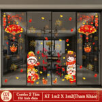 Decal Tết 2026 Hít Tĩnh Điện Combo 2 Tấm – Bé Linh Vật Chúc Xuân Phát Lộc Trang Trí Cửa Kính | Mẫu CDT216