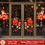 Decal Tết 2026 Hít Tĩnh Điện Combo 3 Tấm – Bé Linh Vật Chúc Tết Trang Trí Cửa Kính | Mingdecor