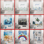 Tổng Hợp Nhiều Mẫu Rèm Phòng Tắm Chống Nước PEVA & Polyester 180cm x 180cm Cao Cấp