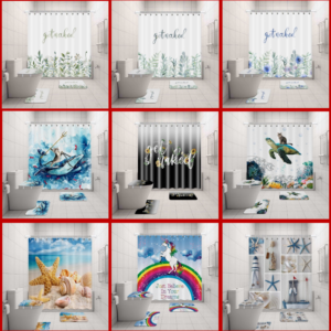 Tổng Hợp Nhiều Mẫu Rèm Phòng Tắm Chống Nước PEVA & Polyester 180cm x 180cm Cao Cấp