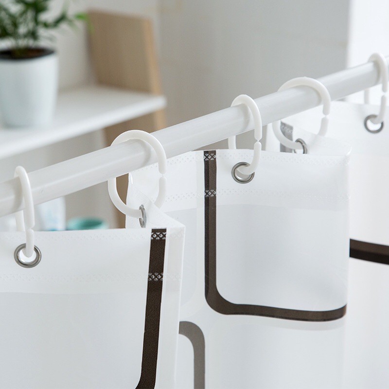 Rèm Nhà Tắm Chống Nước PEVA Họa Tiết Hình Chữ Nhật Hiện Đại 180cm x 180cm - Hình ảnh 7