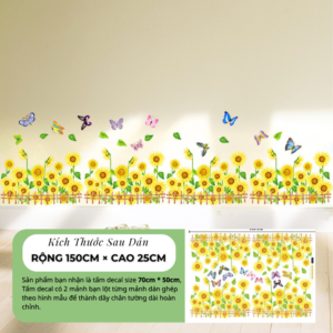decal-chan-tuong-hoa-huong-duong-va-buom-trang-tri-tuong