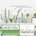 Decal Dán Tường Cây Lá Thiên Nhiên Và Quote Trang Trí Phòng – Decal Trang Trí MingDecor