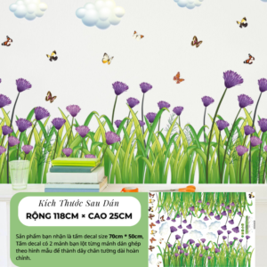 decal-chan-tuong-co-xanh-hoa-tim-buom-trang-tri-tuong