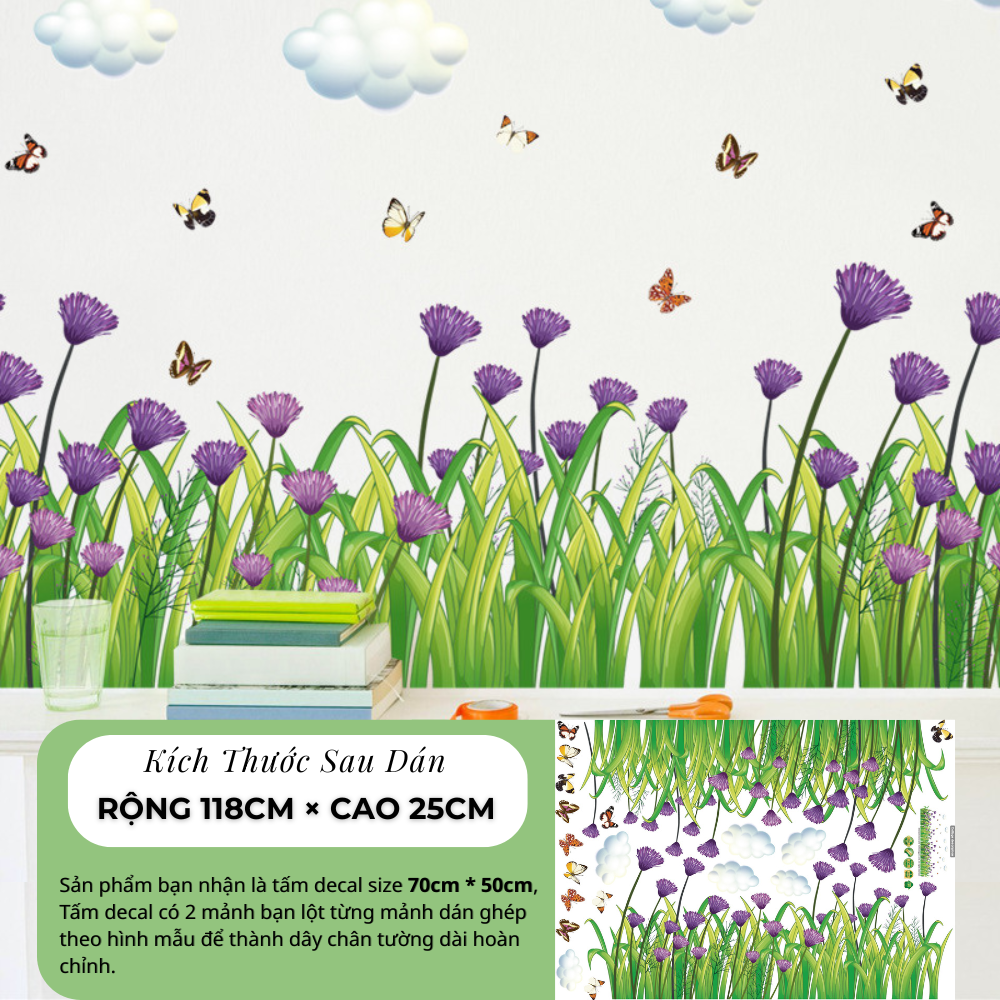 decal-chan-tuong-co-xanh-hoa-tim-buom-trang-tri-tuong