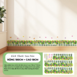 Decal Chân Tường Hàng Rào Trắng Hoa Hồng Và Bướm Trang Trí Tường – Decal Dán Tường MingDecor