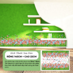 Decal Chân Tường Thảm Hoa Nhiều Màu Và Bướm Trang Trí Tường – Decal Dán Tường MingDecor