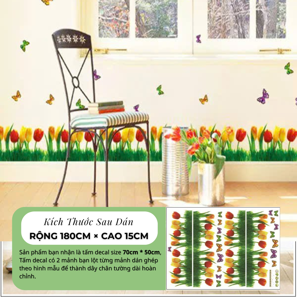 decal-chan-tuong-hoa-tulip-va-buom-trang-tri-phong