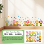 Decal Chân Tường Hoa Hoạt Hình Dễ Thương Trang Trí Phòng Bé – Decal Dán Tường MingDecor
