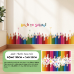 Decal Chân Tường Bút Chì Màu Back To School Trang Trí Phòng Bé Góc Học Tập – MingDecor