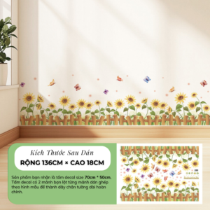 decal-chan-tuong-hoa-huong-duong-hang-rao