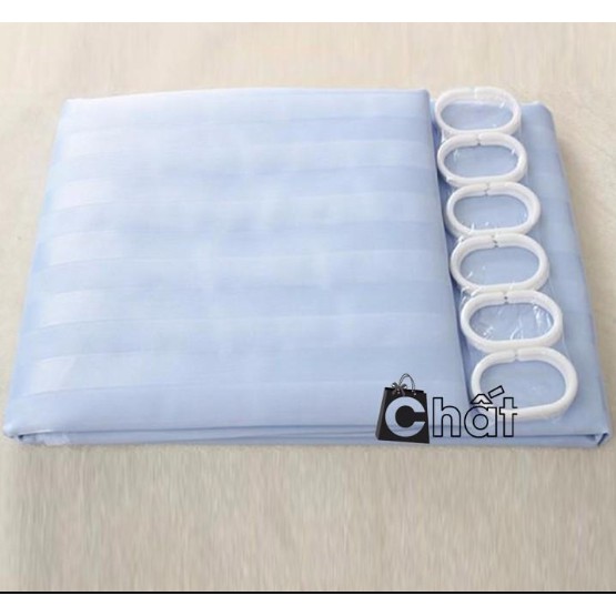 Rèm Nhà Tắm Chống Nước PEVA Màu Xanh Lá Trơn 180cm x 180cm - Hình ảnh 3