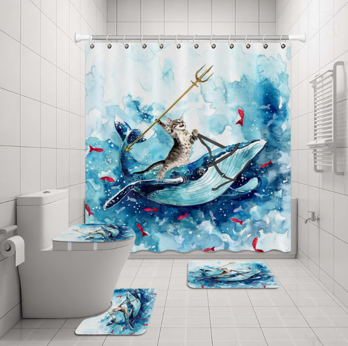 Tổng Hợp Nhiều Mẫu Rèm Phòng Tắm Chống Nước PEVA & Polyester 180cm x 180cm Cao Cấp - Hình ảnh 9