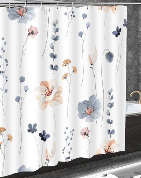 Tổng Hợp Nhiều Mẫu Rèm Phòng Tắm Chống Nước PEVA & Polyester 180cm x 180cm Cao Cấp - Hình ảnh 3