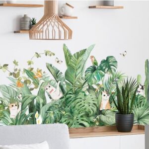Decal Giấy Dán Tường Họa Tiết Lá Cỏ – Tổng Hợp Mẫu Mới Trang Trí Không Gian Xanh