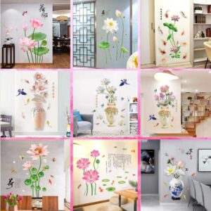 Decal Giấy Dán Tường Hoa Sen – Tổng Hợp Nhiều Mẫu Đẹp Trang Trí Không Gian Thanh Lịch