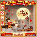 Decal Trung Thu Hít Tĩnh Điện Chị Hằng Ngồi Trên Cây Mẫu 6