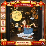 Decal Trung Thu Hít Tĩnh Điện Chị Hằng Cung Trăng Mẫu 4