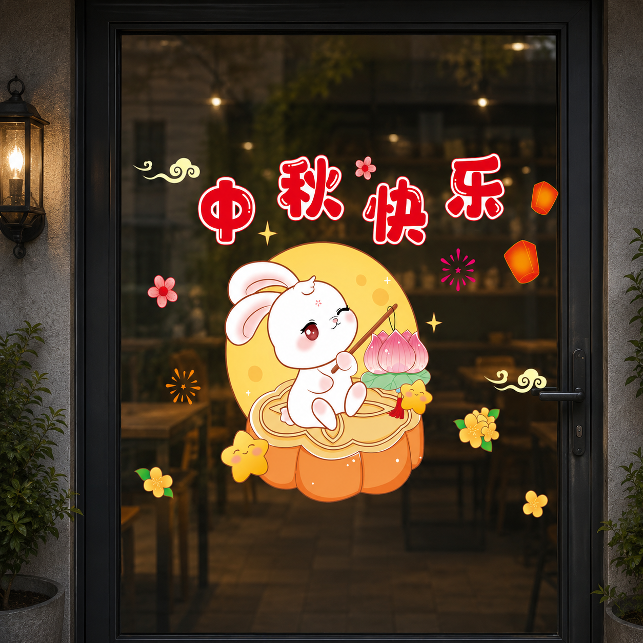 Decal Trung Thu Hít Tĩnh Điện Thỏ Ngọc Trăng Rằm-Mẫu5 - Ảnh 2