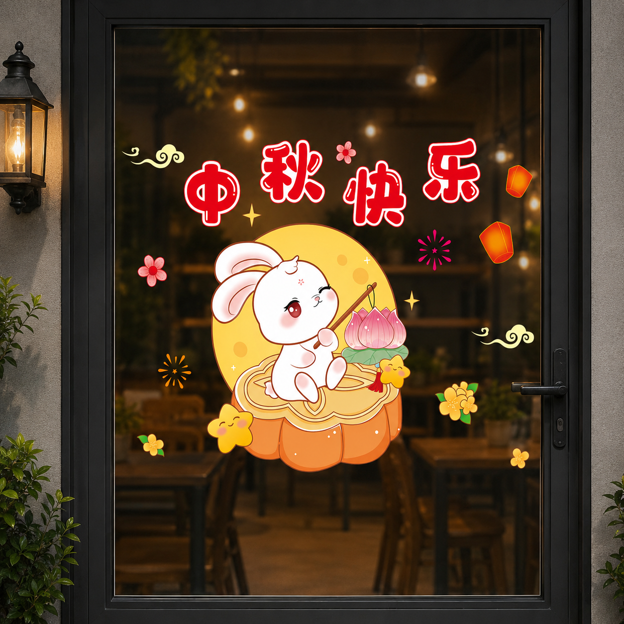 Decal Trung Thu Hít Tĩnh Điện Thỏ Ngọc Trăng Rằm-Mẫu5 - Ảnh 3